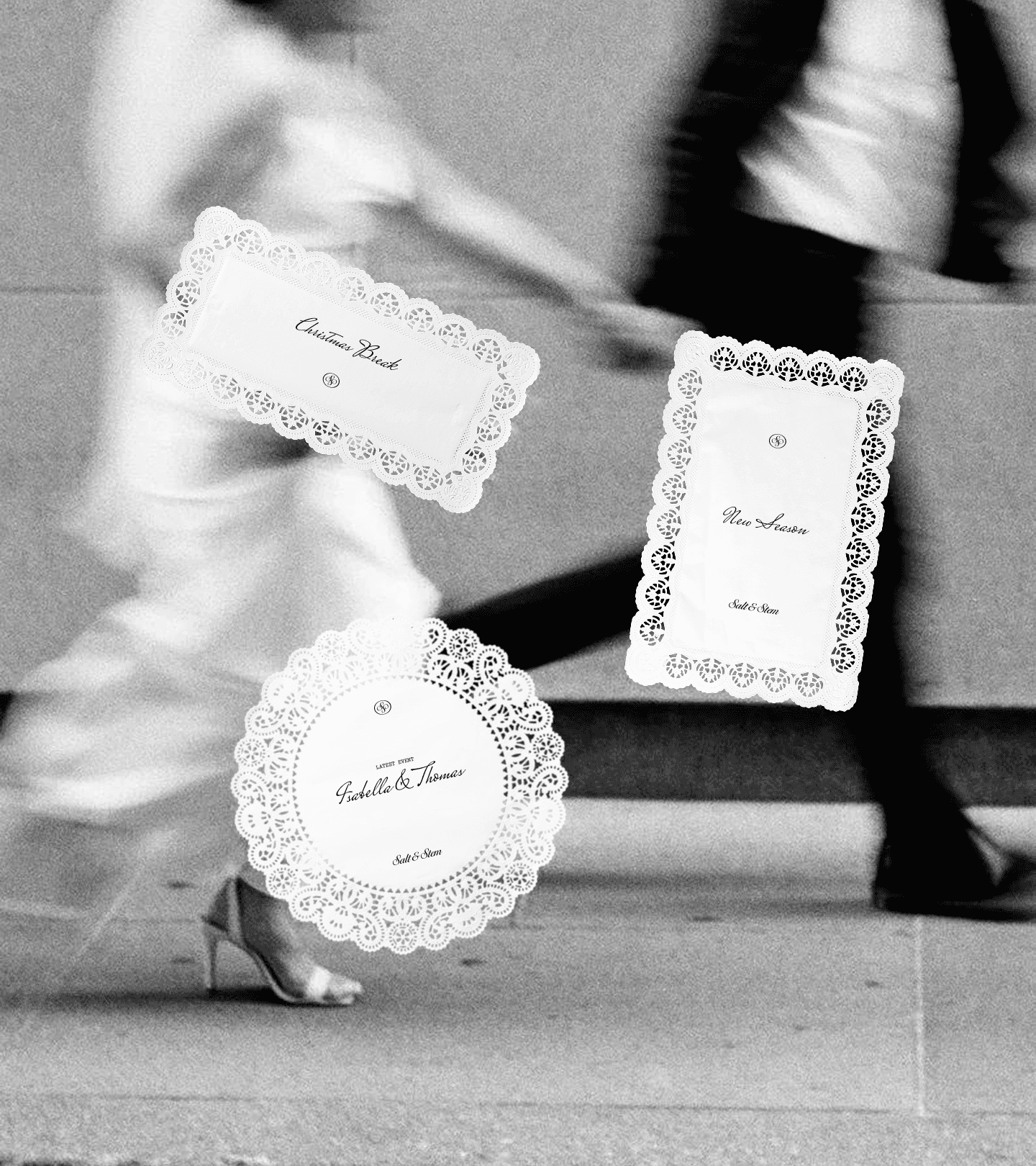 Streetside billboard with flyposters of the Batch.Works brand and illustrations