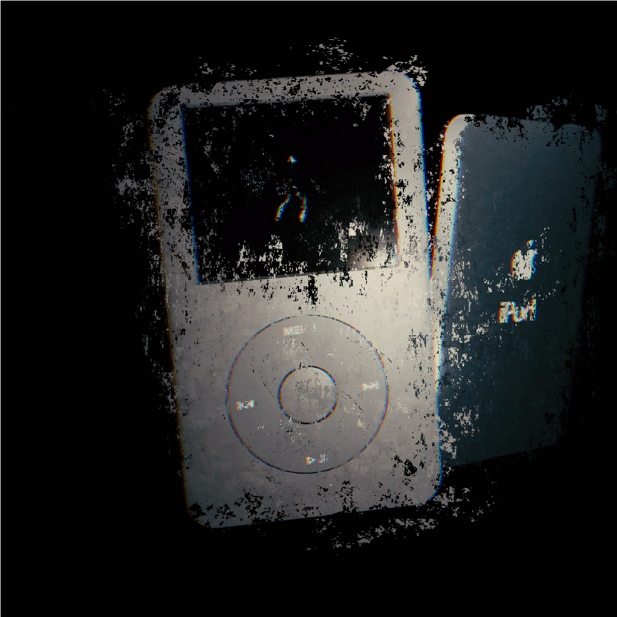 A black and white image of a handrawn logo