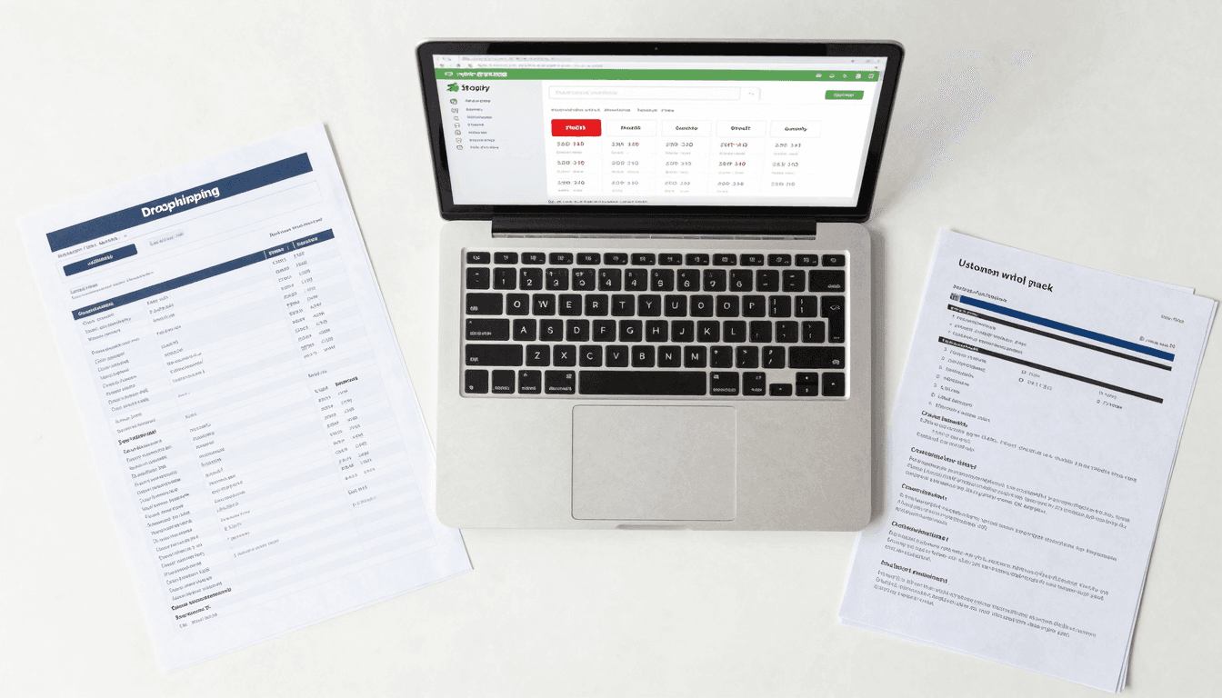Shopify dropshipping dashboard showing negative profit and ad costs