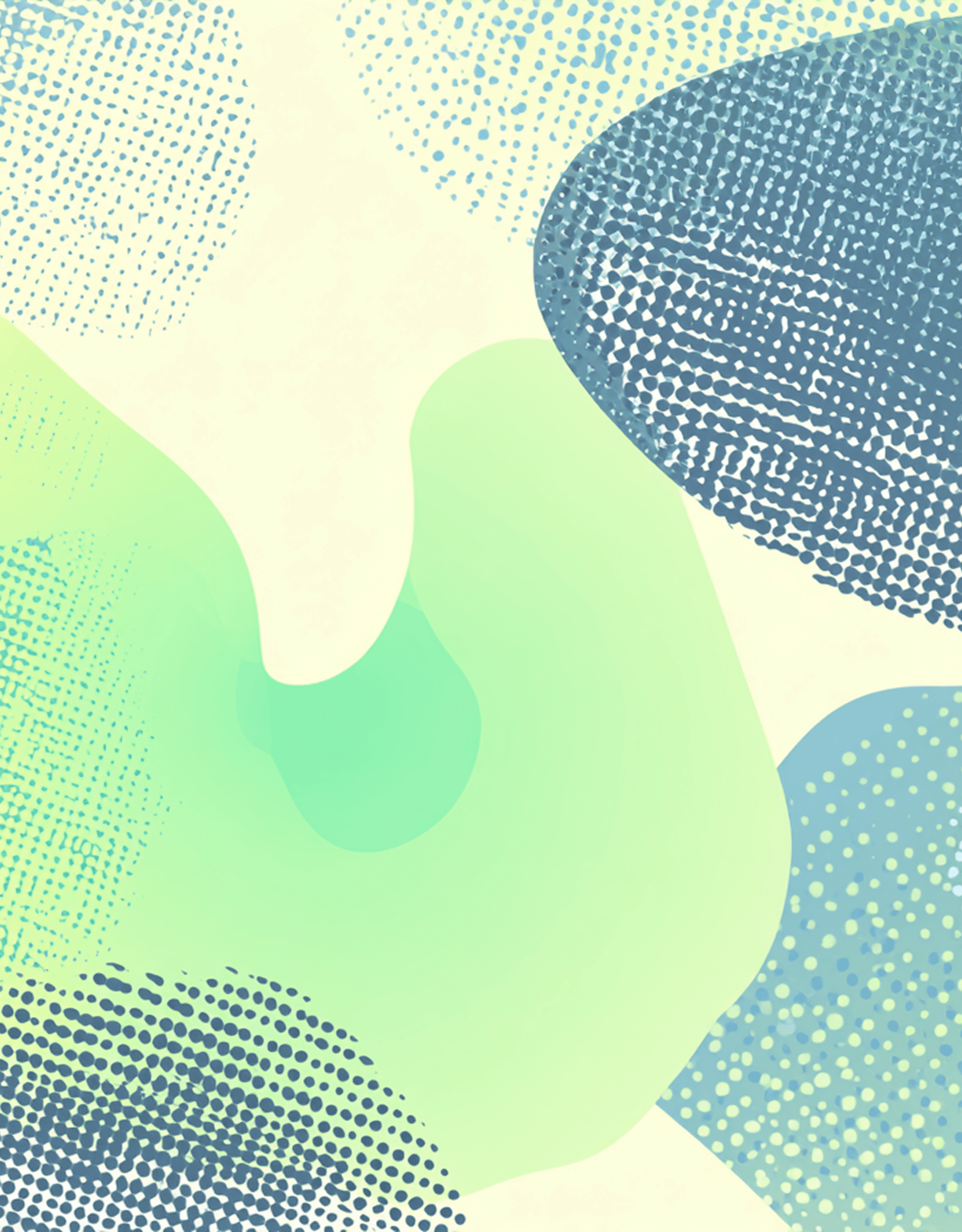 green and blue abstract blobs