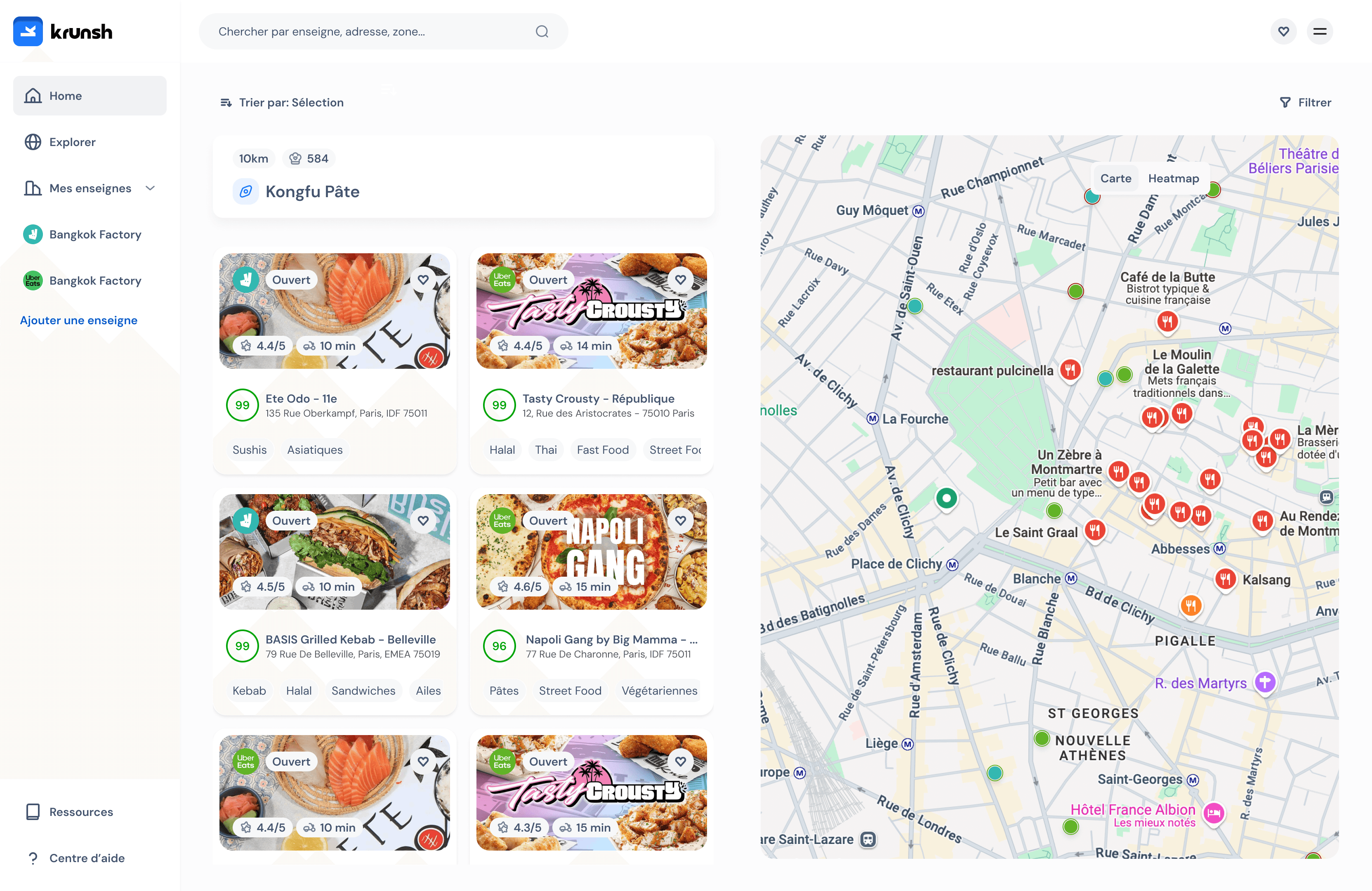 Business dashboard showing revenue, deals, customer list, growth chart, and new activity. 