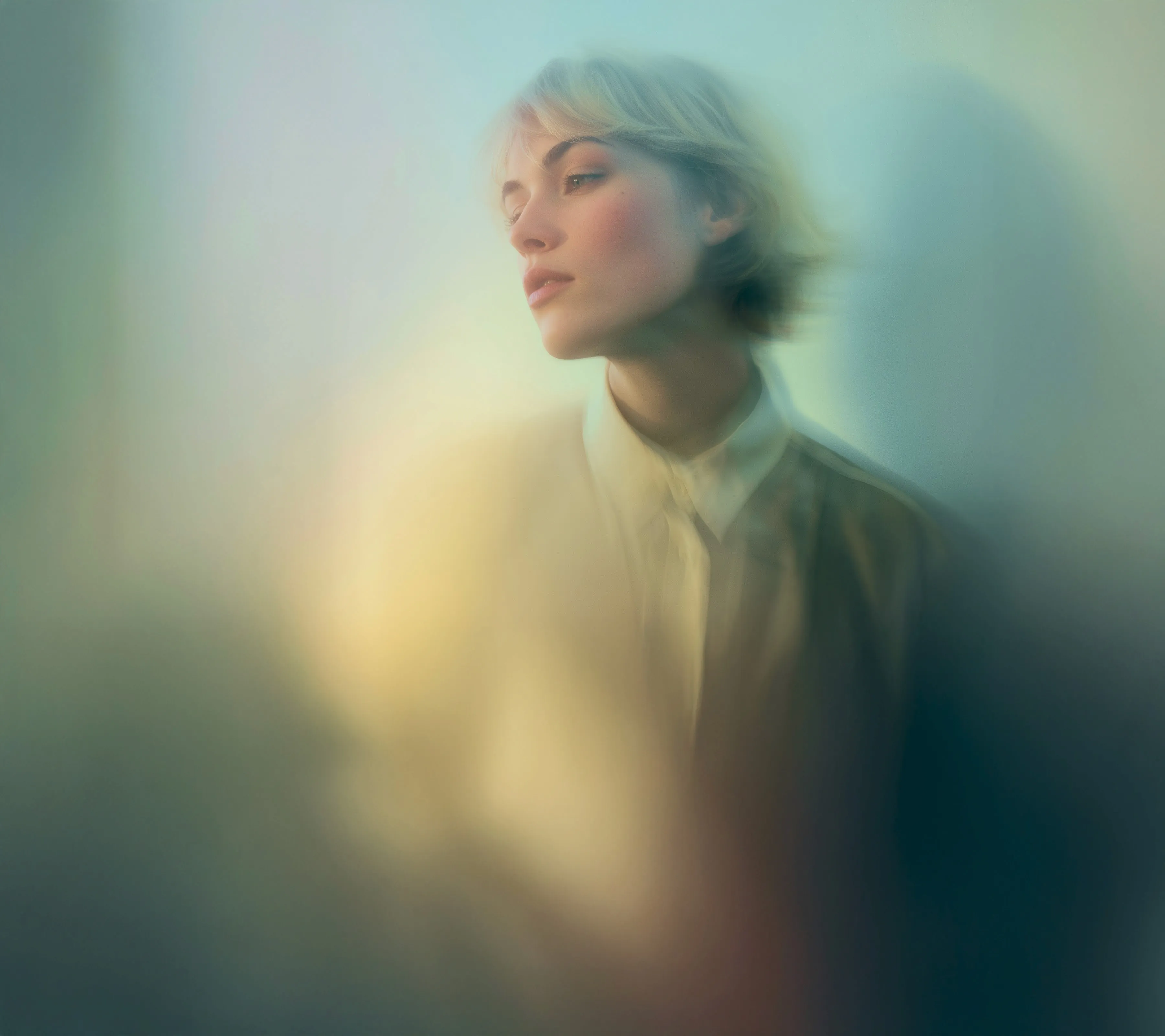 Peaceful contemplation representing somatic healing and nervous system reset 