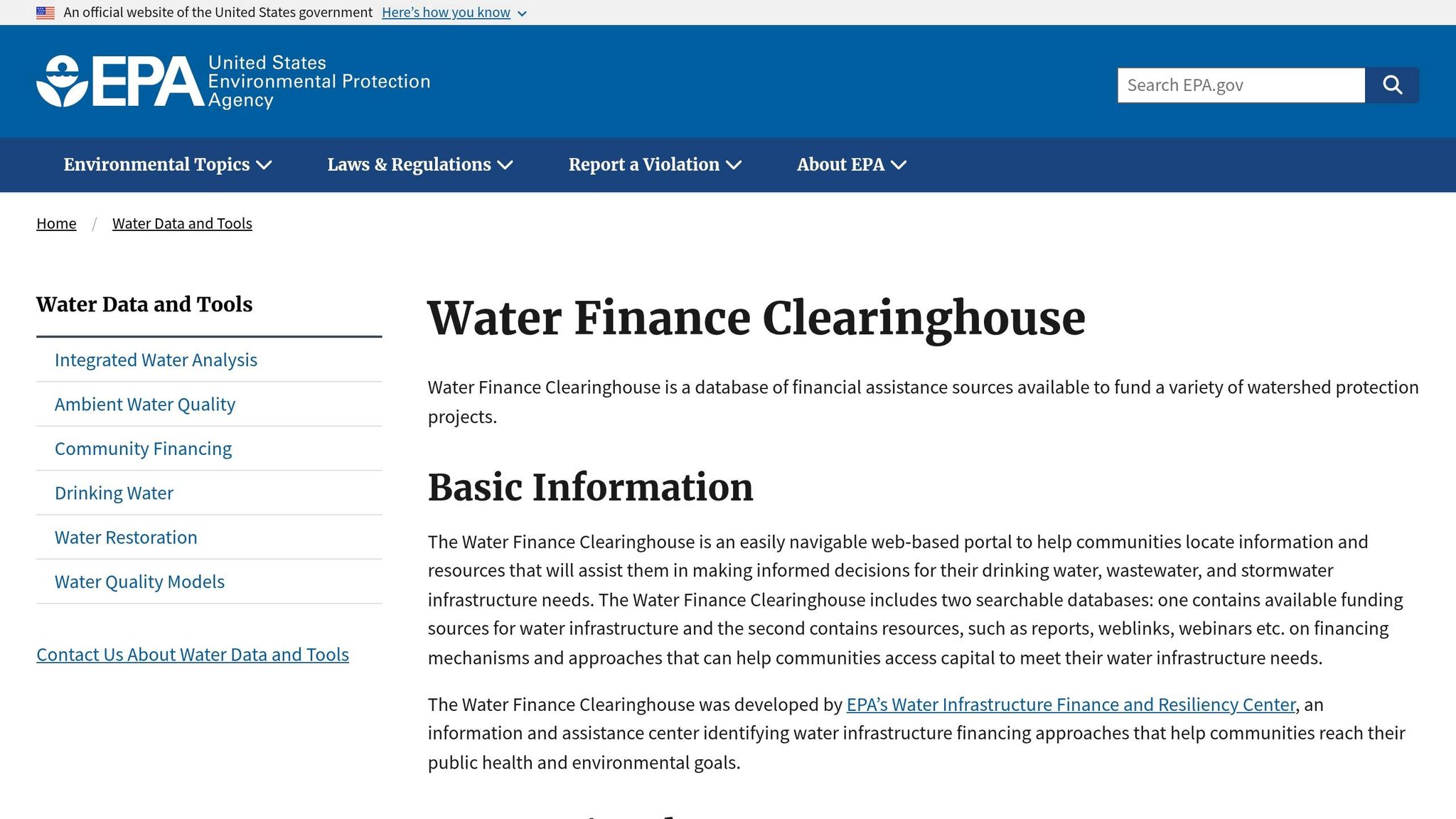 Water Finance Clearinghouse