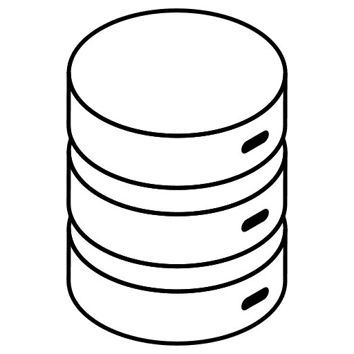 A stack of data storage disks, symbolizing information management or database.