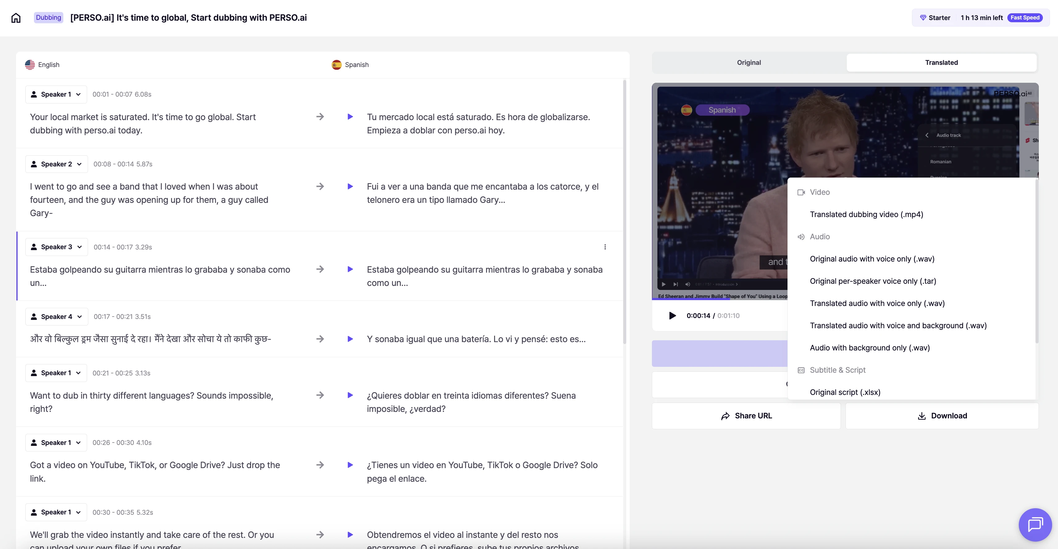Export in Your Target Format