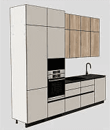 3D-модель шафи у SketchUp від HiDome з точними розмірами та фасадами