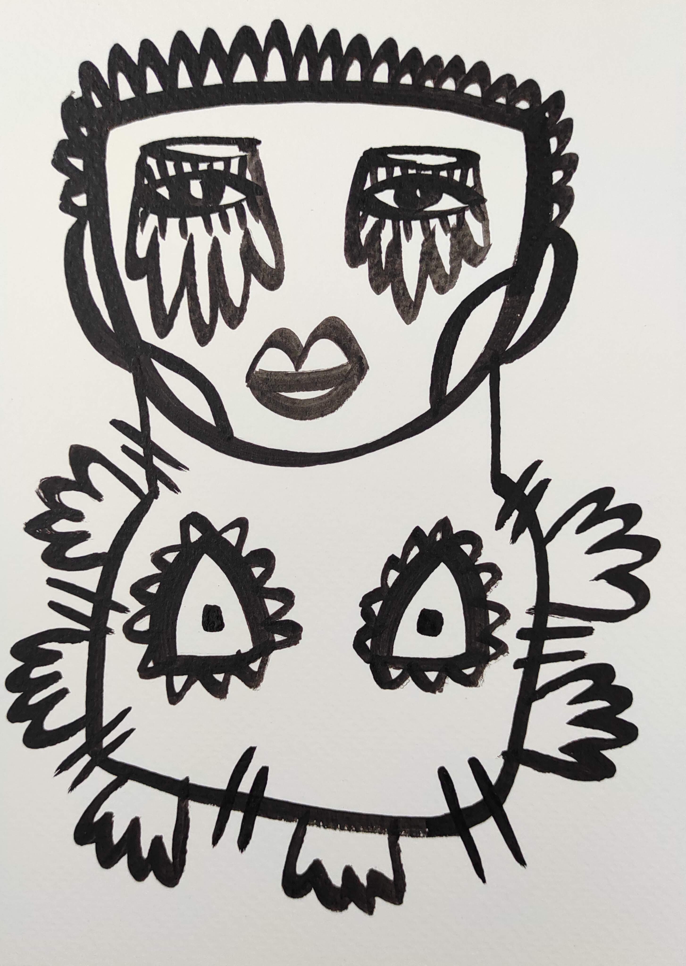 herd of sheep on road painting