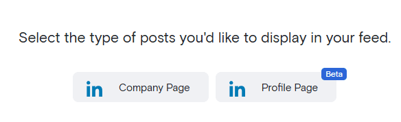 select LinkedIn source type