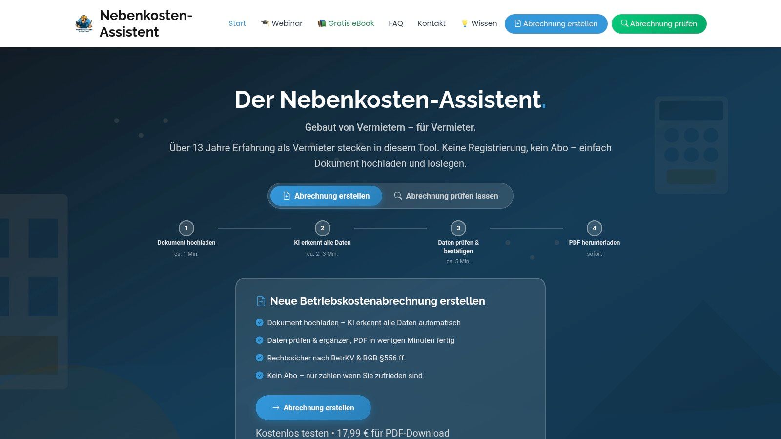 Nebenkosten‑Assistent