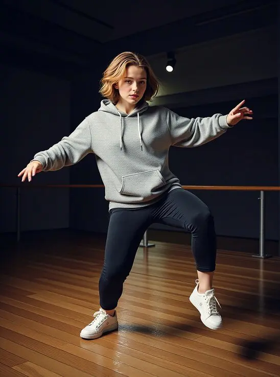 AI TikTok video generator highlights dancer in urban hip-hop style.