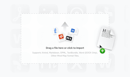 Xmind seamless import and export with file transfer interface for effortless content flow.