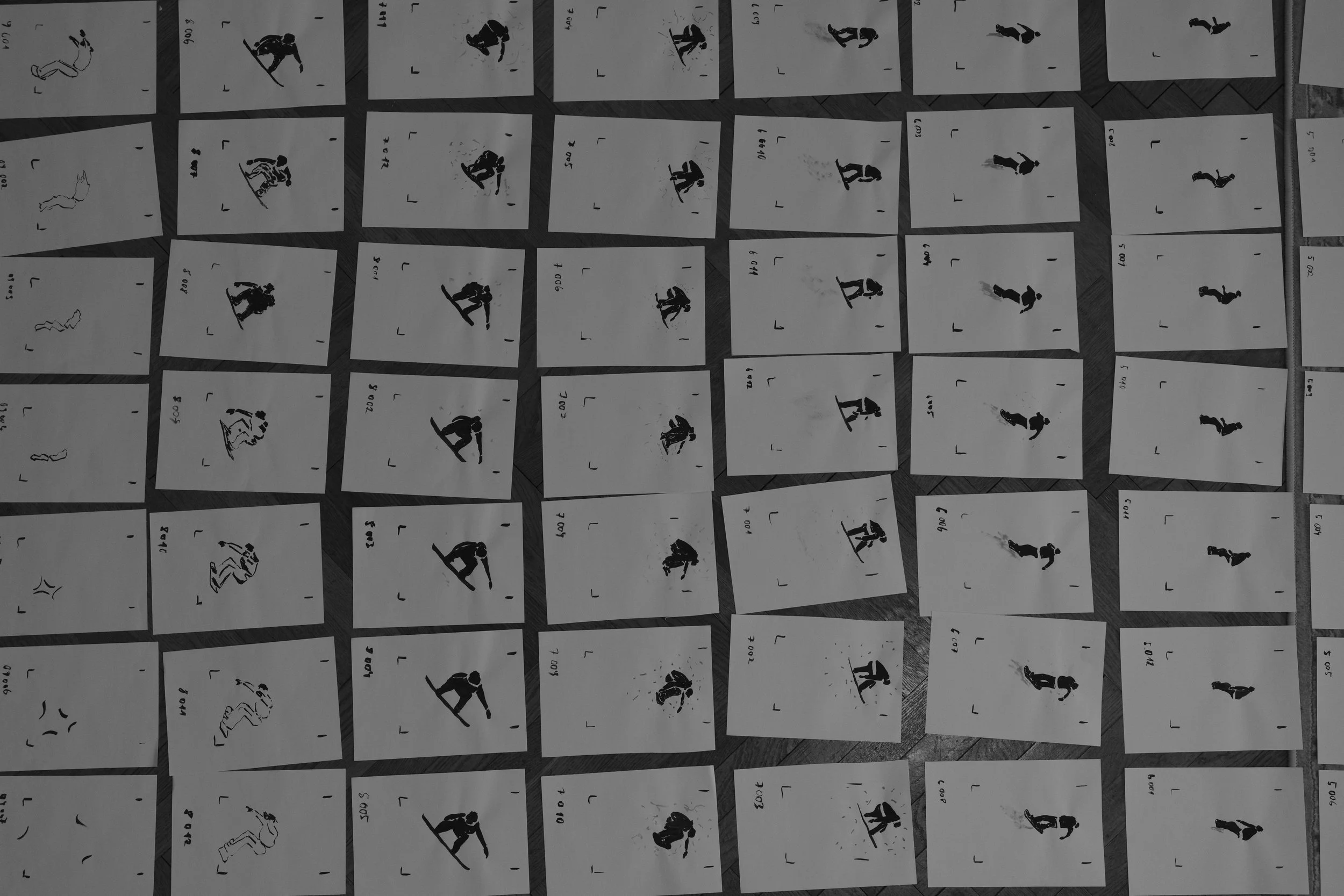 Frame by frame animation of cyclists