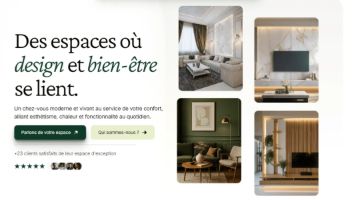 Création de site web pour une TPE de design intérieur à Bordeaux, galerie de réalisations