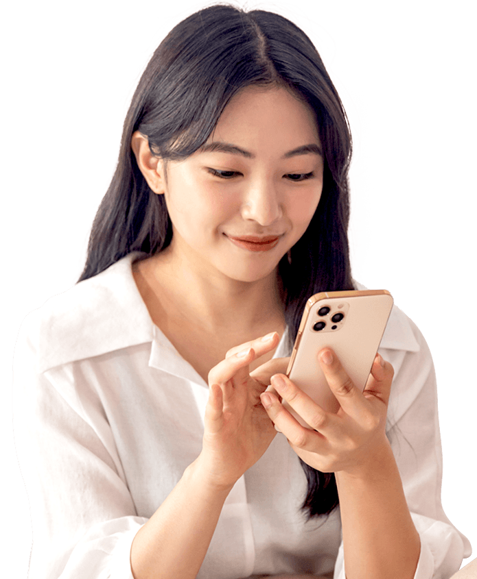 Woman using a mobile phone