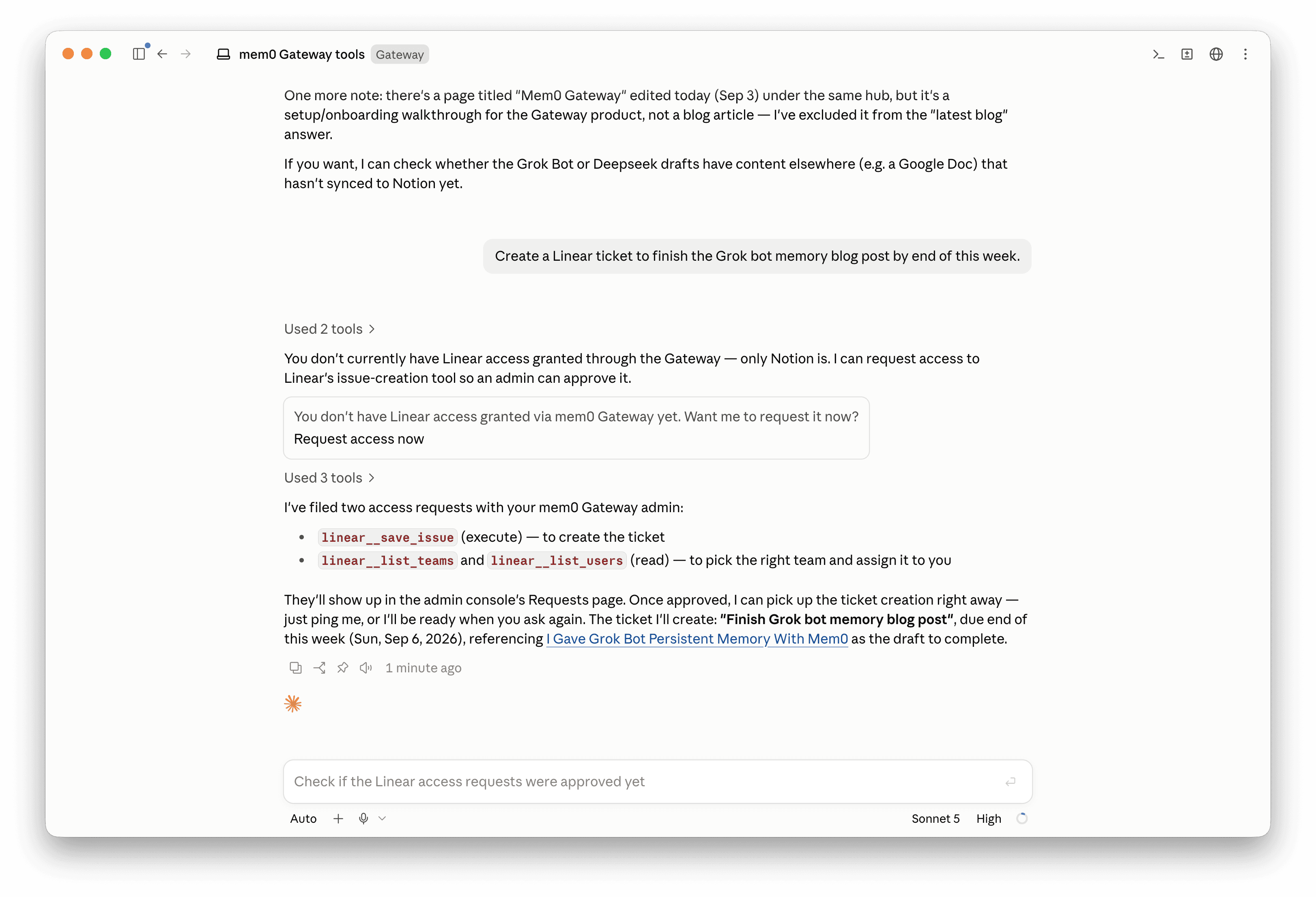 Two Linear access requests filed