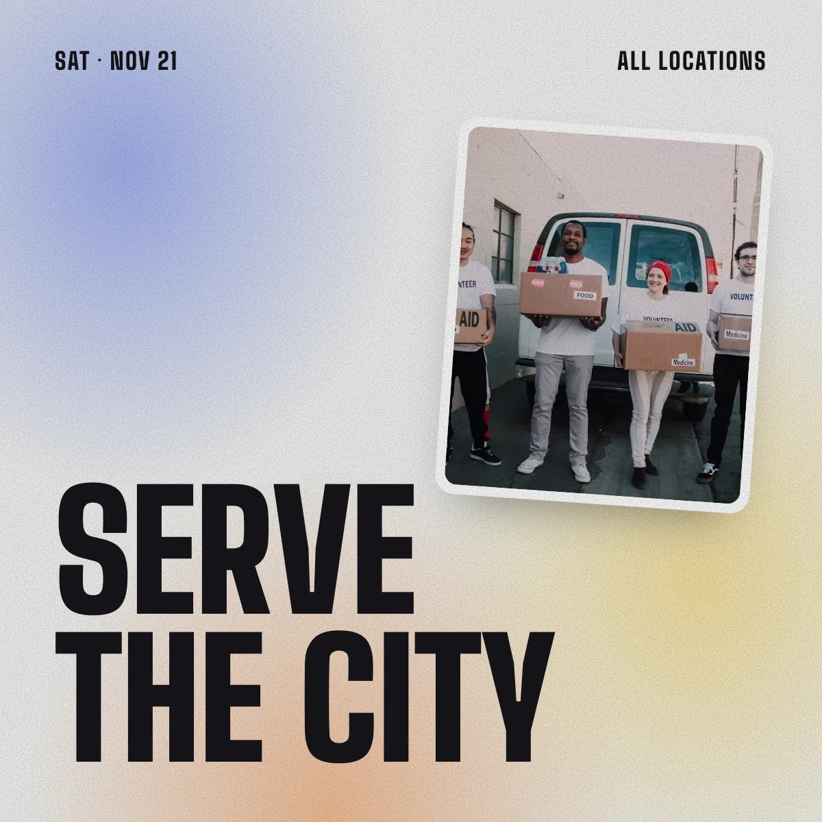 Serve the City Saturday event artwork
