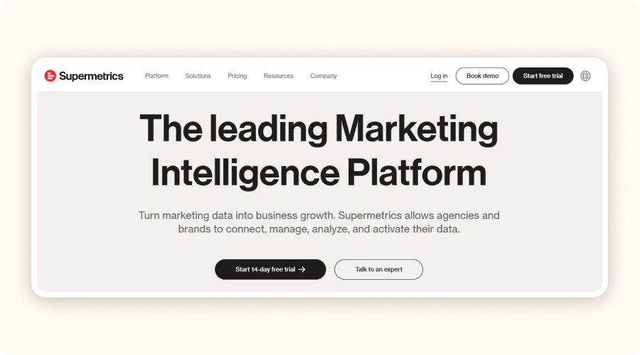Supermetrics homepage