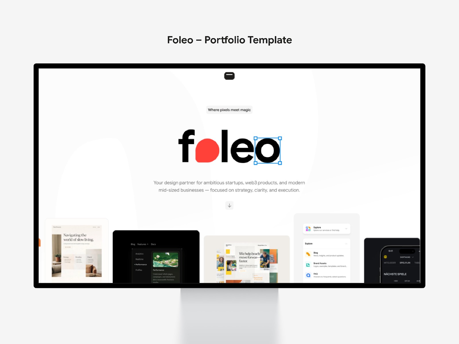 Foleo — 现代动效作品集网站设计灵感