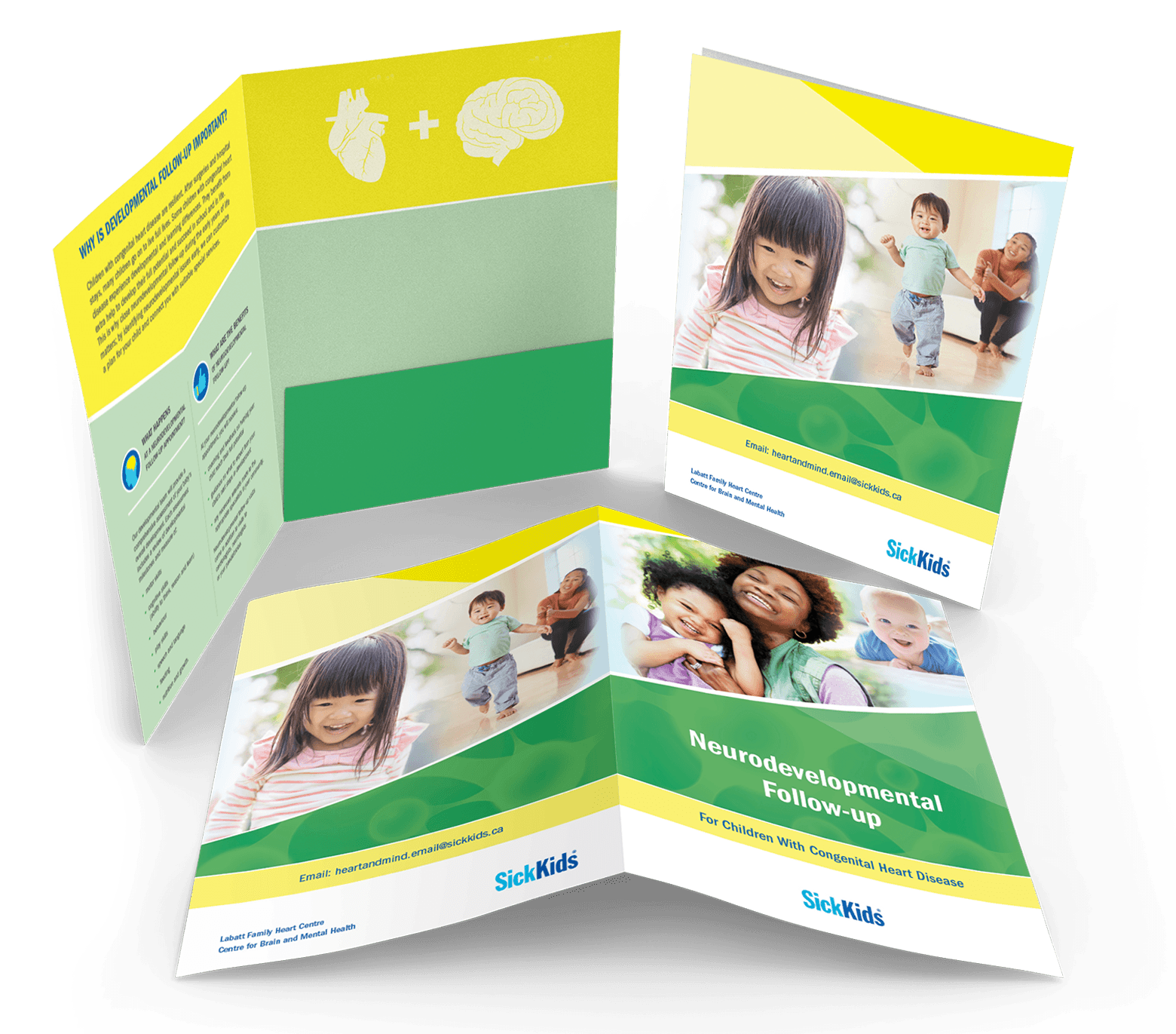 Pocket folder design for the Labatt Family Heart Centre at SIckkids Hospital