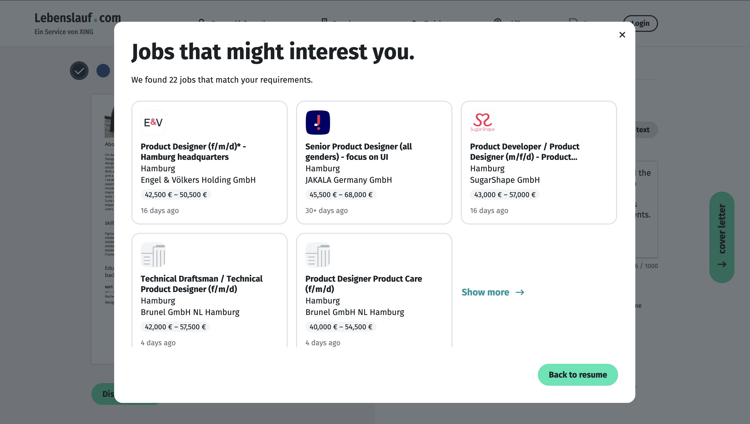 Further these suggestions will take the user to the job description page with pre-filled application data for direct apply.