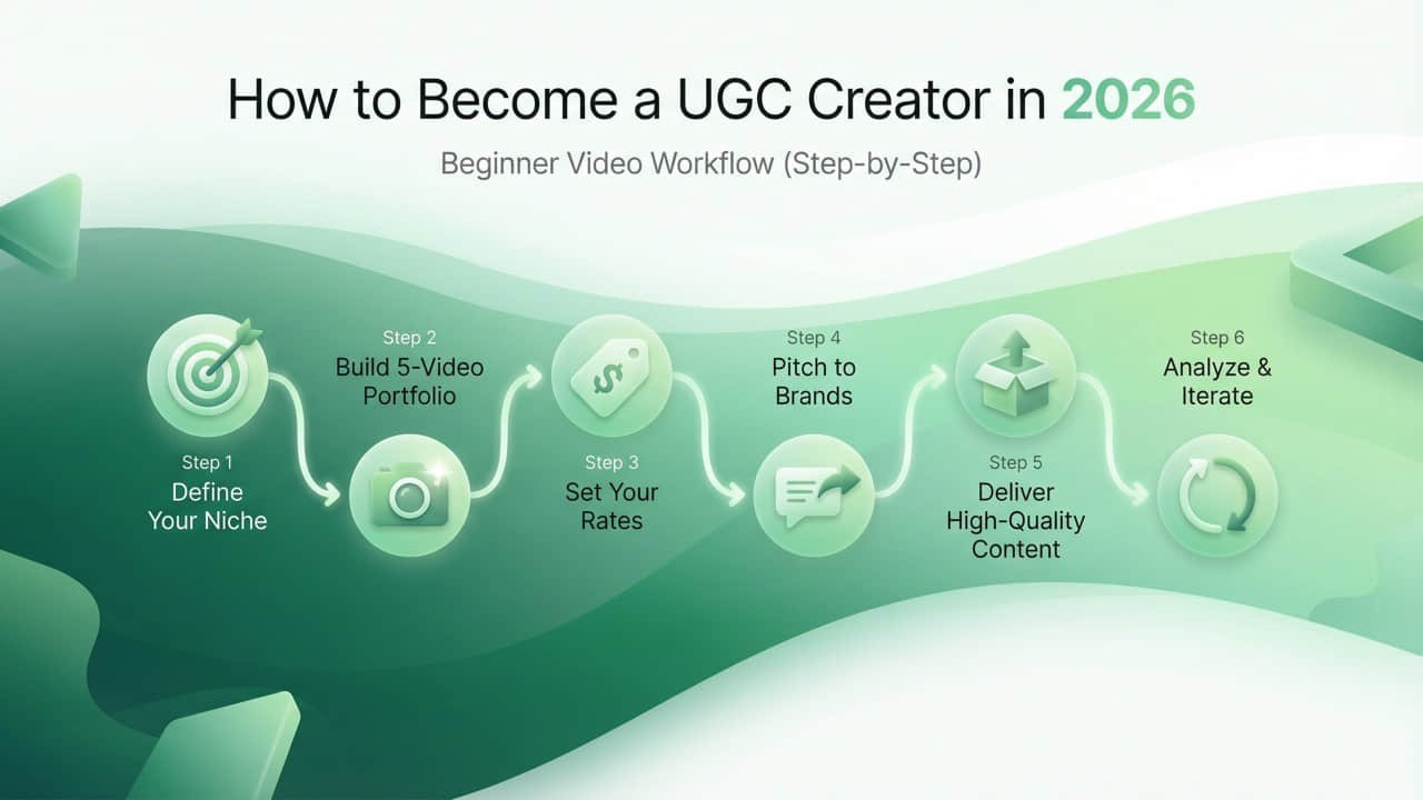 UGC Creator Guide Hero - The complete system for building a UGC business in 2026