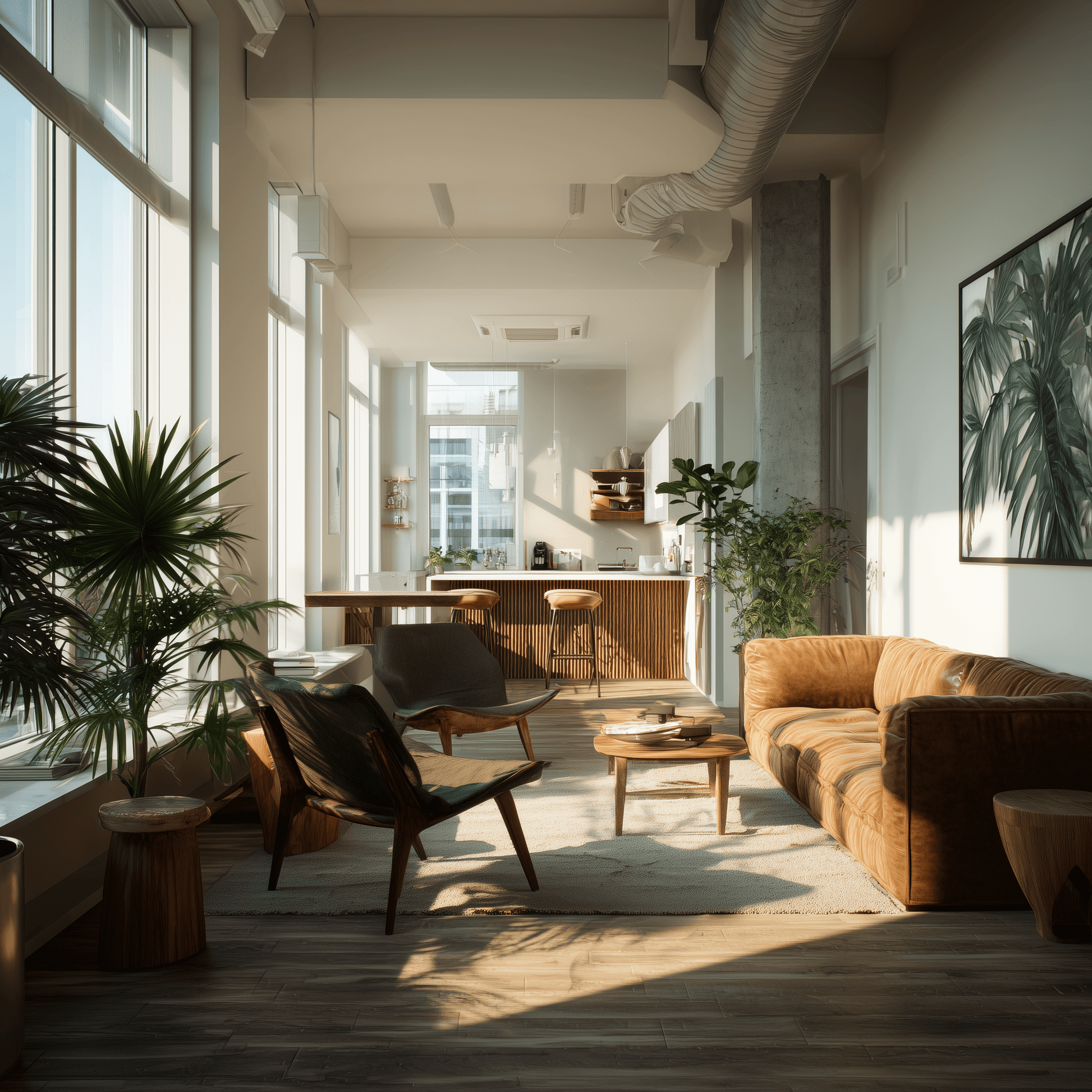 A modern BTR communal living space