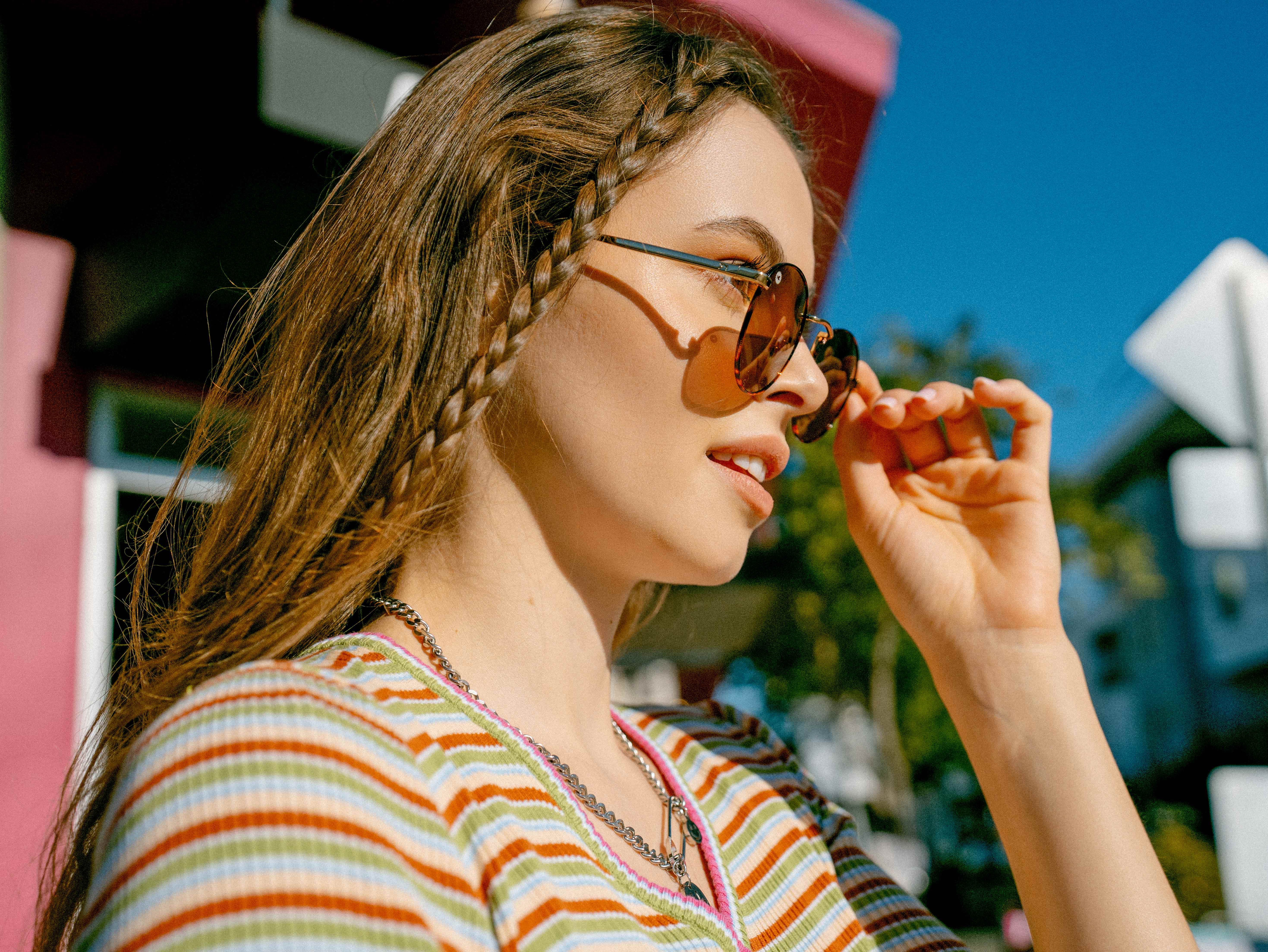 young girl with sunglasses