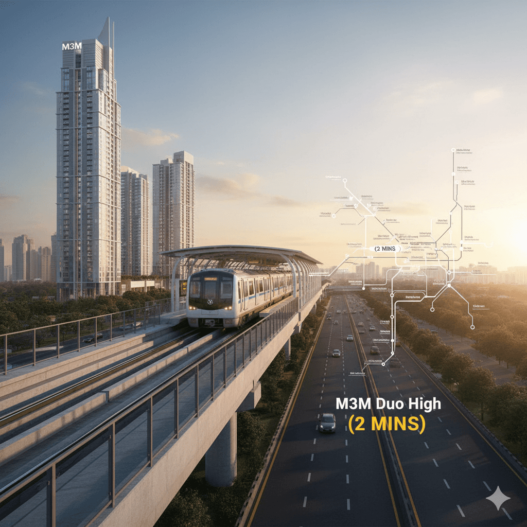 M3M Duo High Sector 65 Gurgaon metro and connectivity.