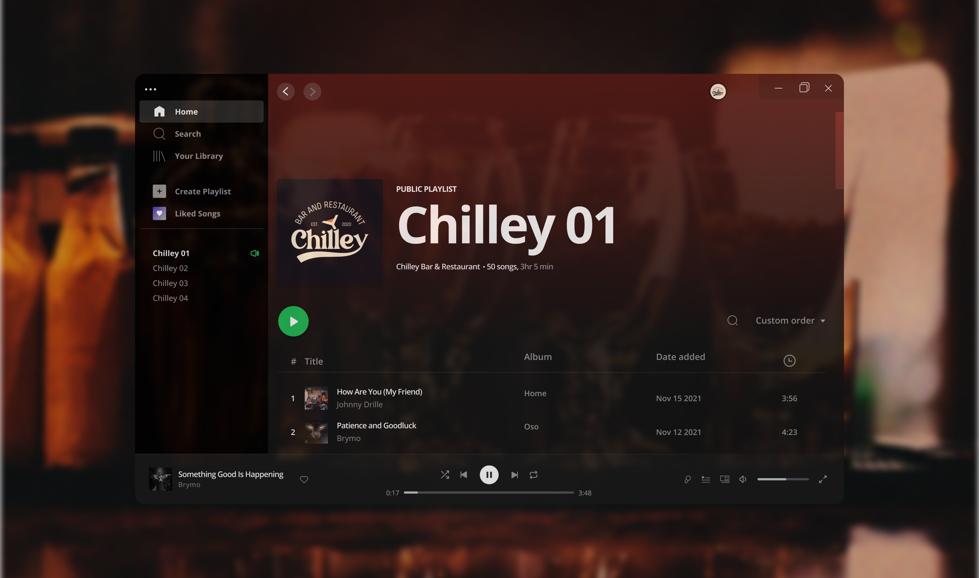 Chilley Playlist mockup