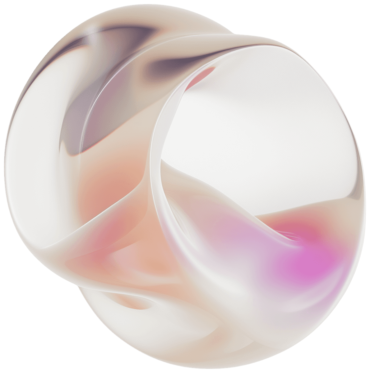 Abstract intertwined black sculptural form with smooth curved loops and a subtle speckled texture on a dark background.