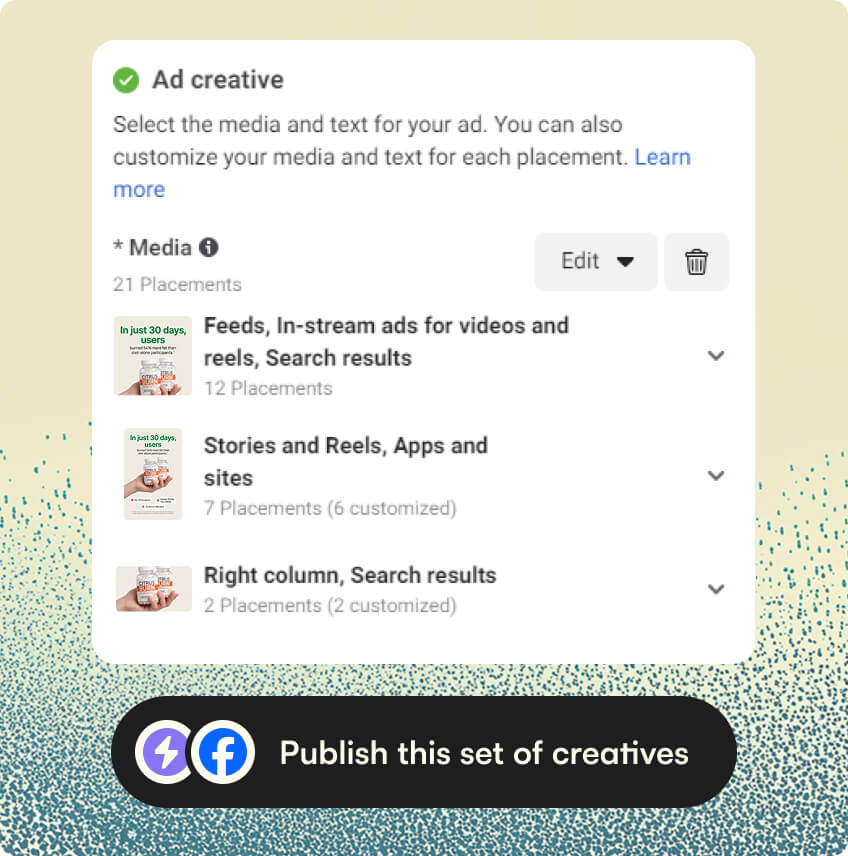 examples of ads generated by admove ai agent