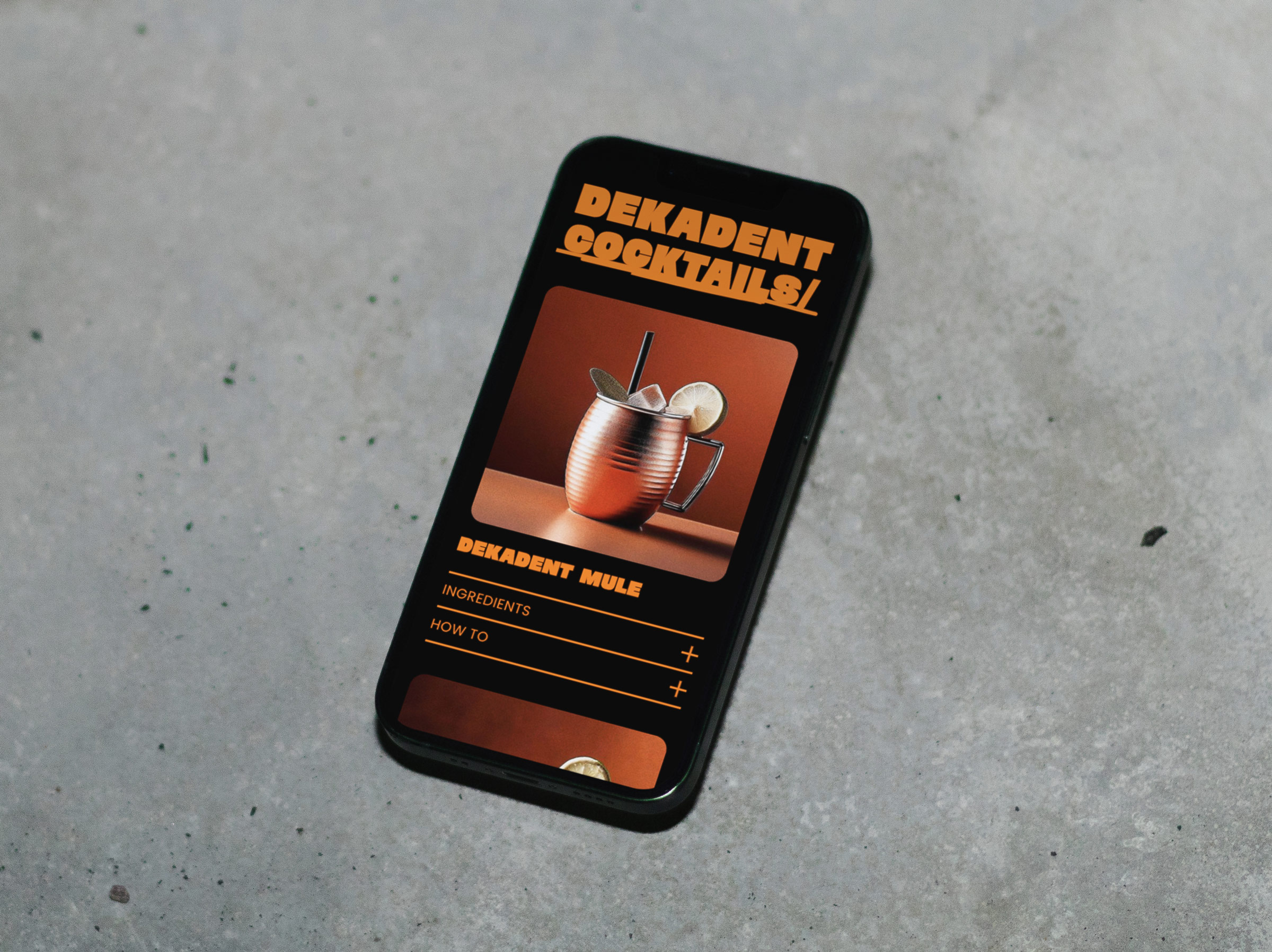 Dekadent Vodka webbdesign