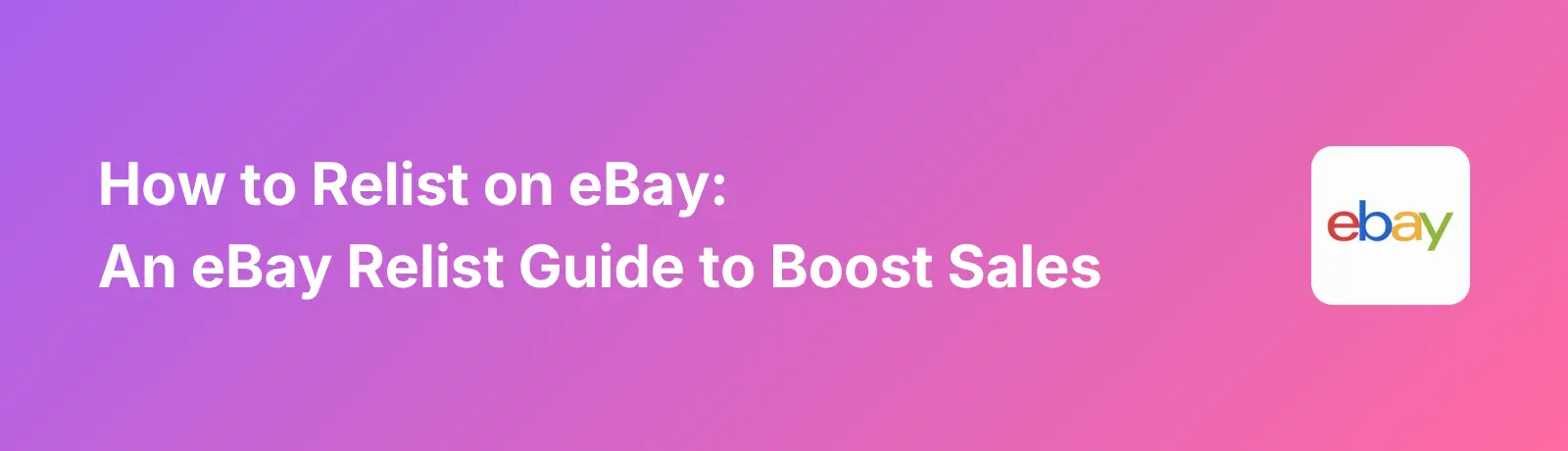 Relist on eBay - Banner