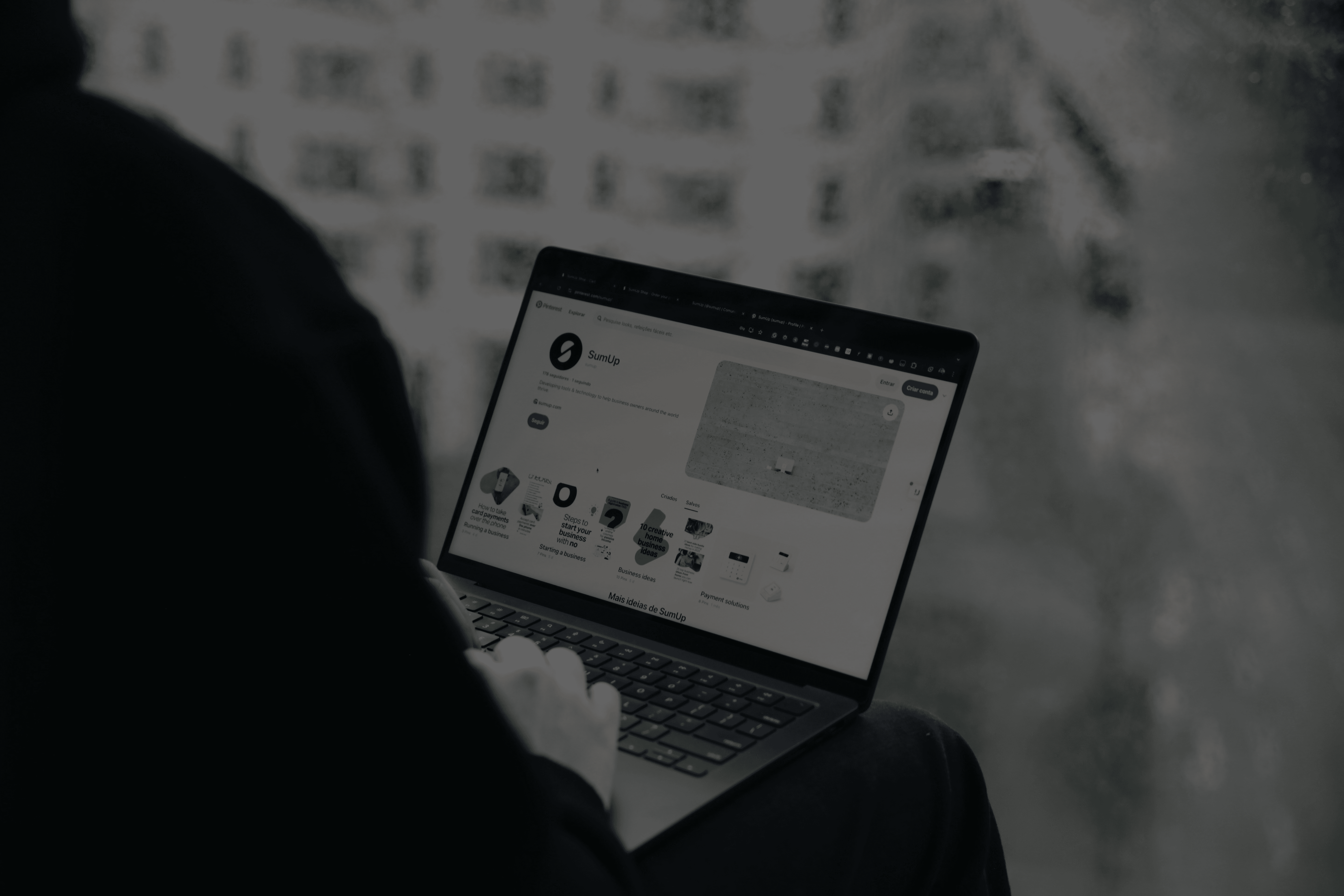 cappuccino in background with plant