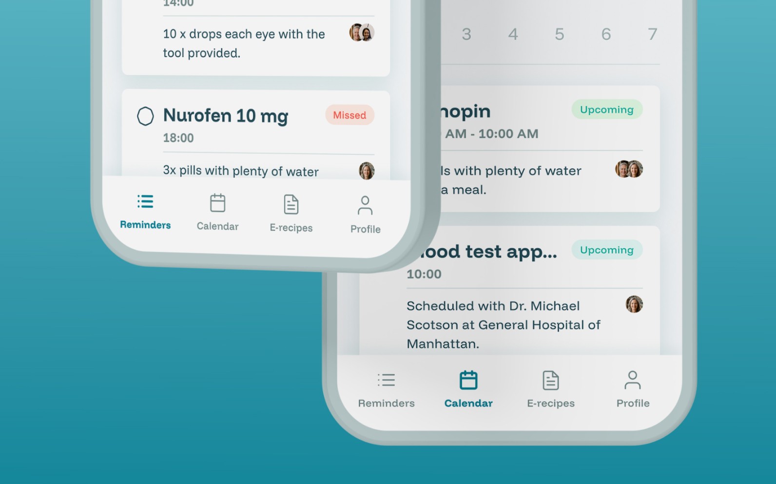 Navbar for a medical app