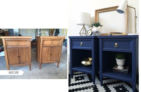 re-painted old furniture