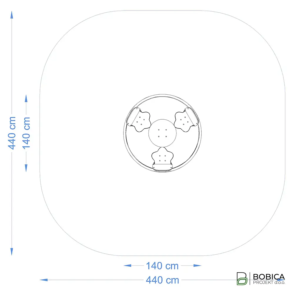 Vrtuljak sa stolom i cvjetnim sjedalicama - "Flower Spin Table"