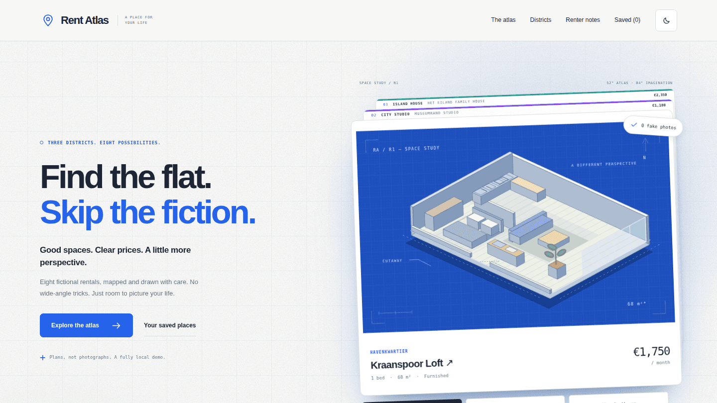 Rental directory — Originals template preview.