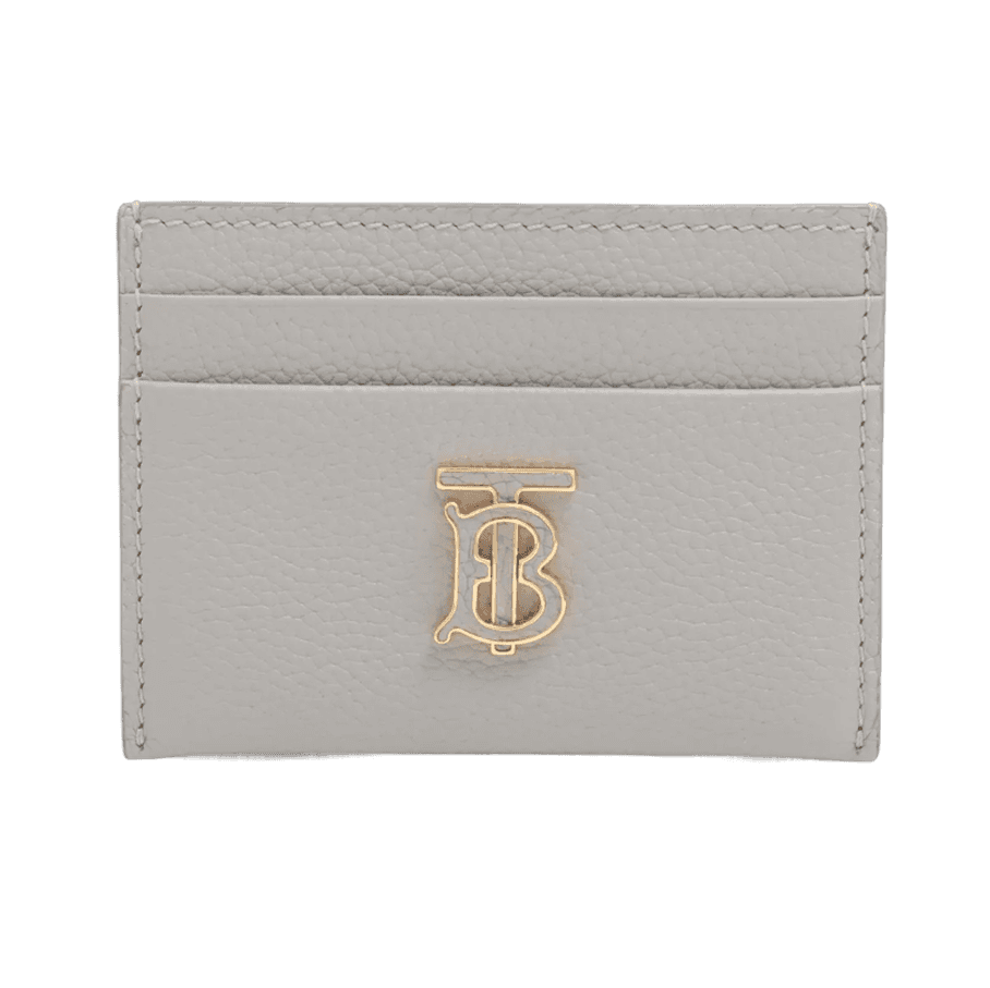 Burberry Leather Card Holder Gray
