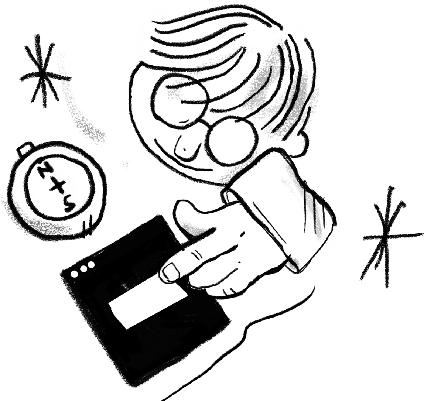 A runner preparing for the start