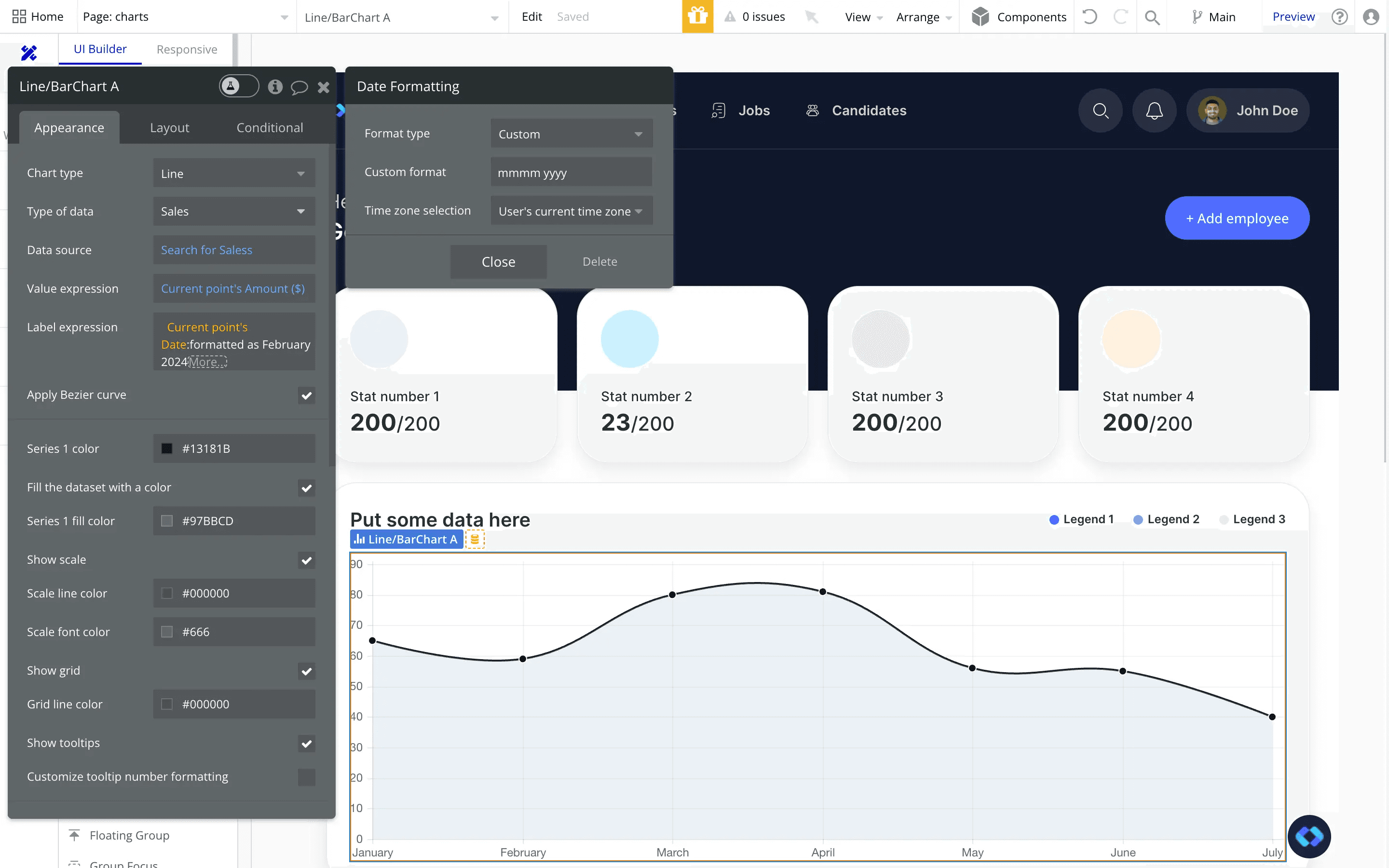bubble.io date formatting