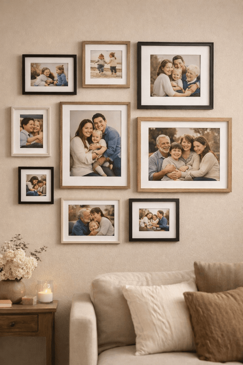 Foto impresa enmarcada como regalo familiar