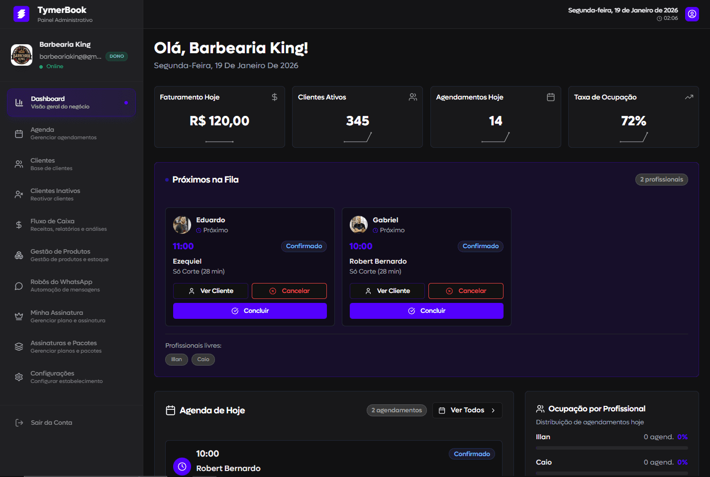 Clario dashboard showing balance, daily spending limit, savings plans, and real-time expense tracking in a modern interface.