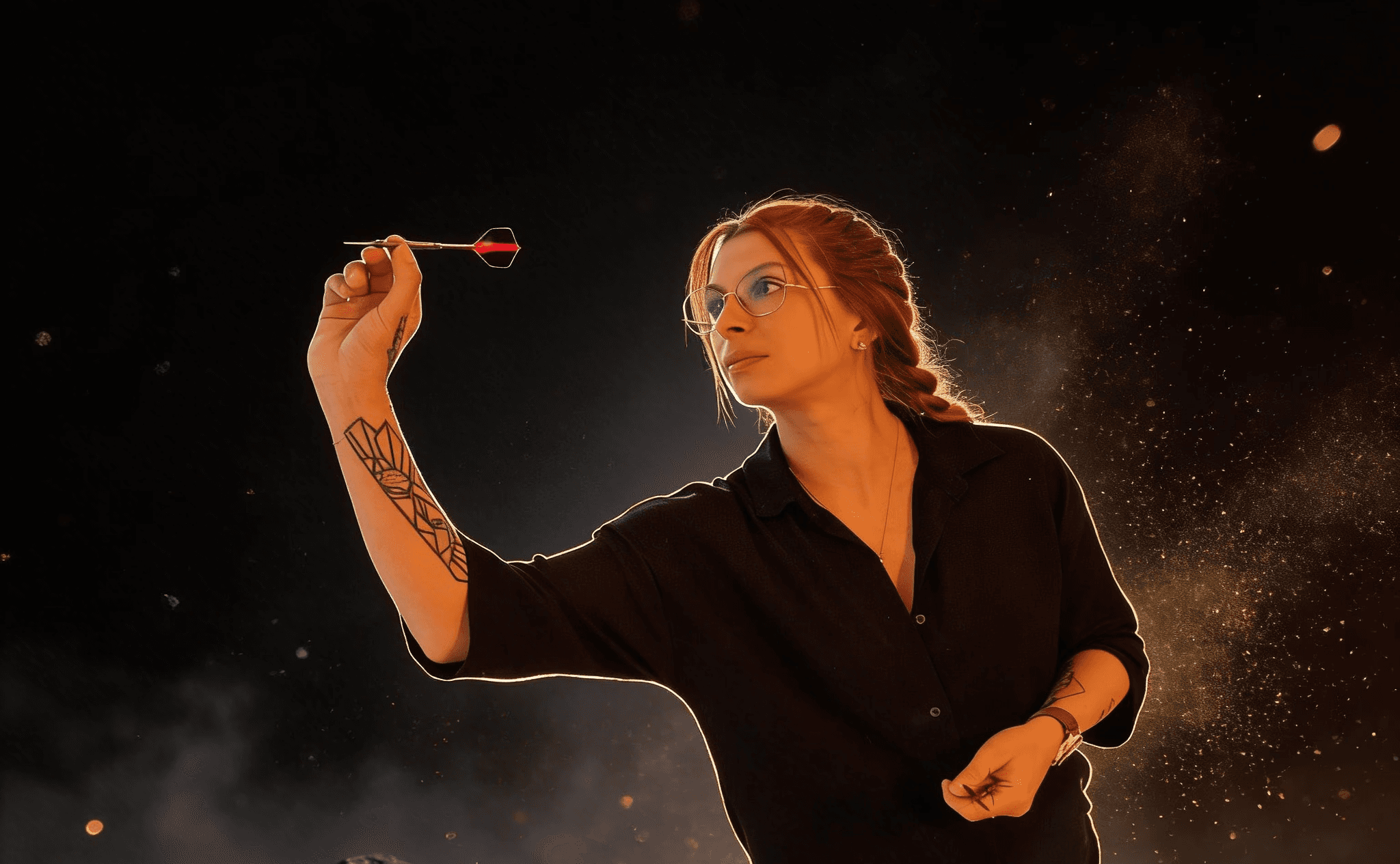 Man with surfing with paddle