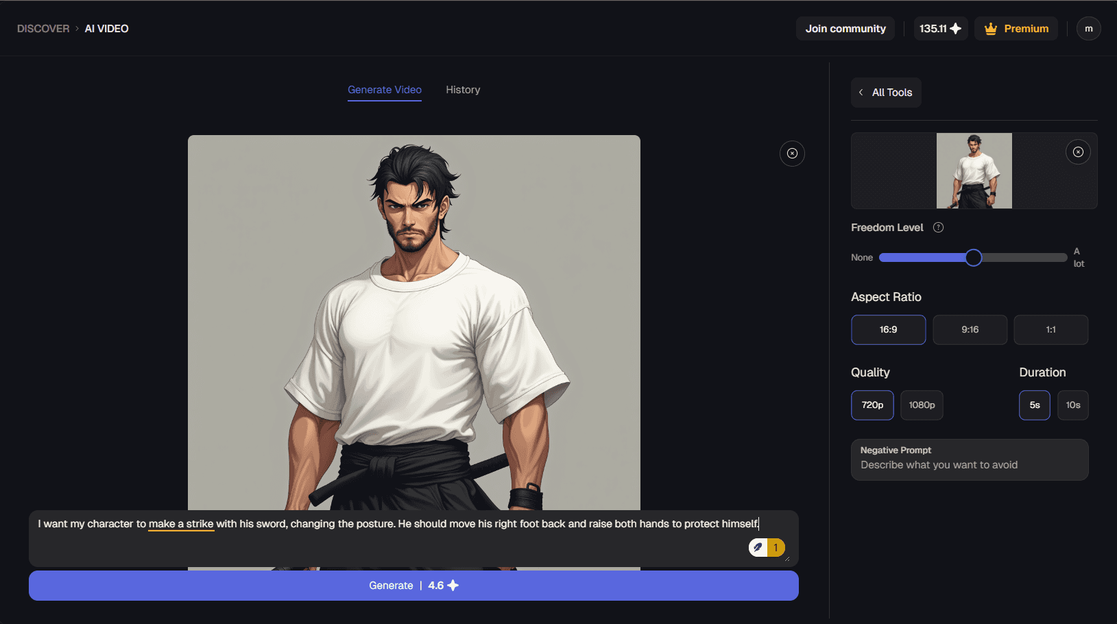 Pykaso video generation example