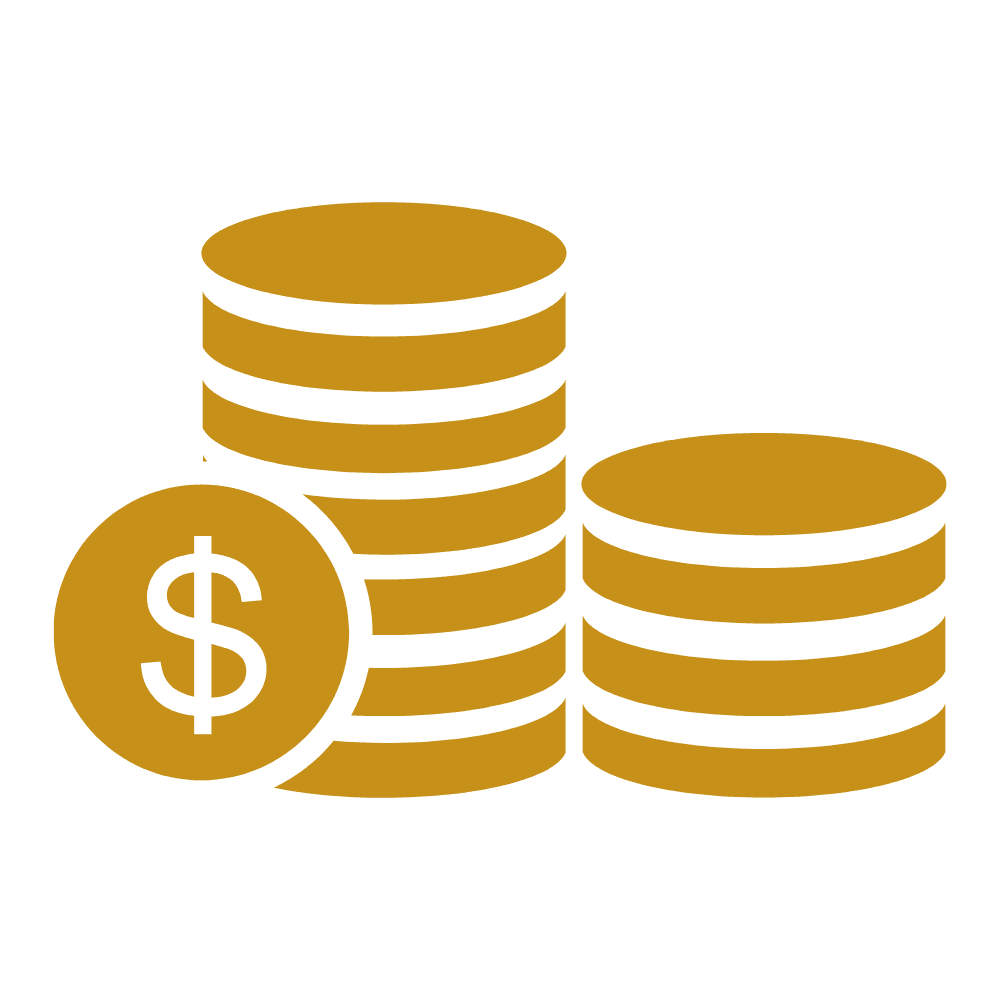 Coin stack icon representing automated limit orders and fixed-price market triggers.