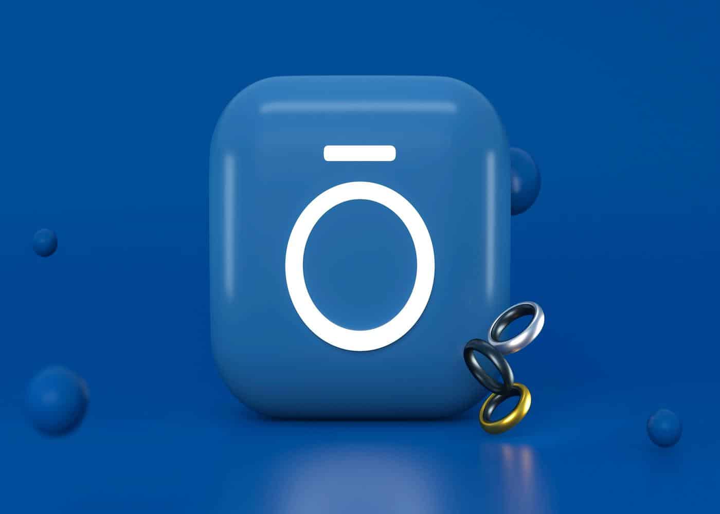 Best self tracking apps: 3D image of the Oura Ring logo