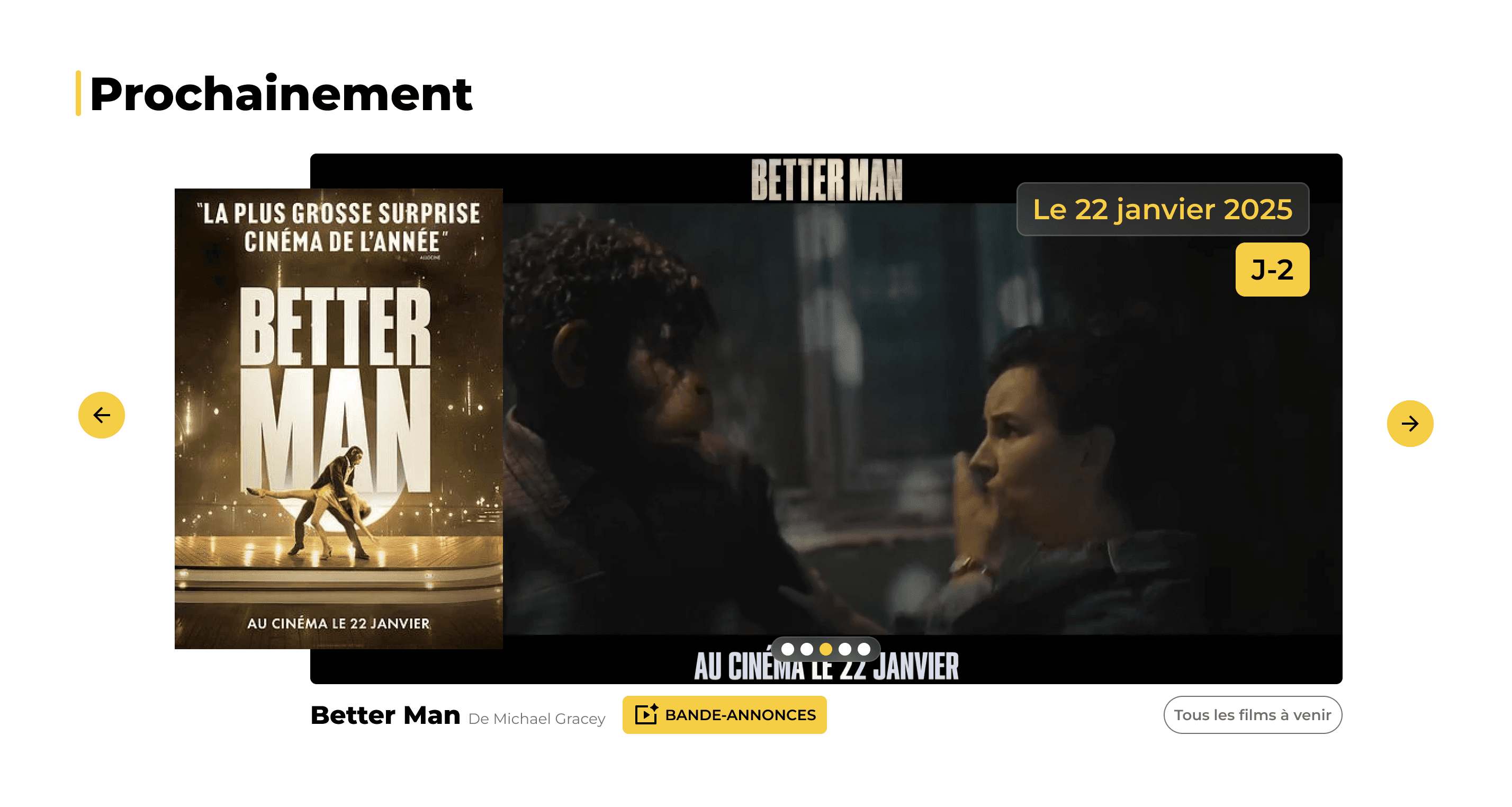 Movie carousel Allociné