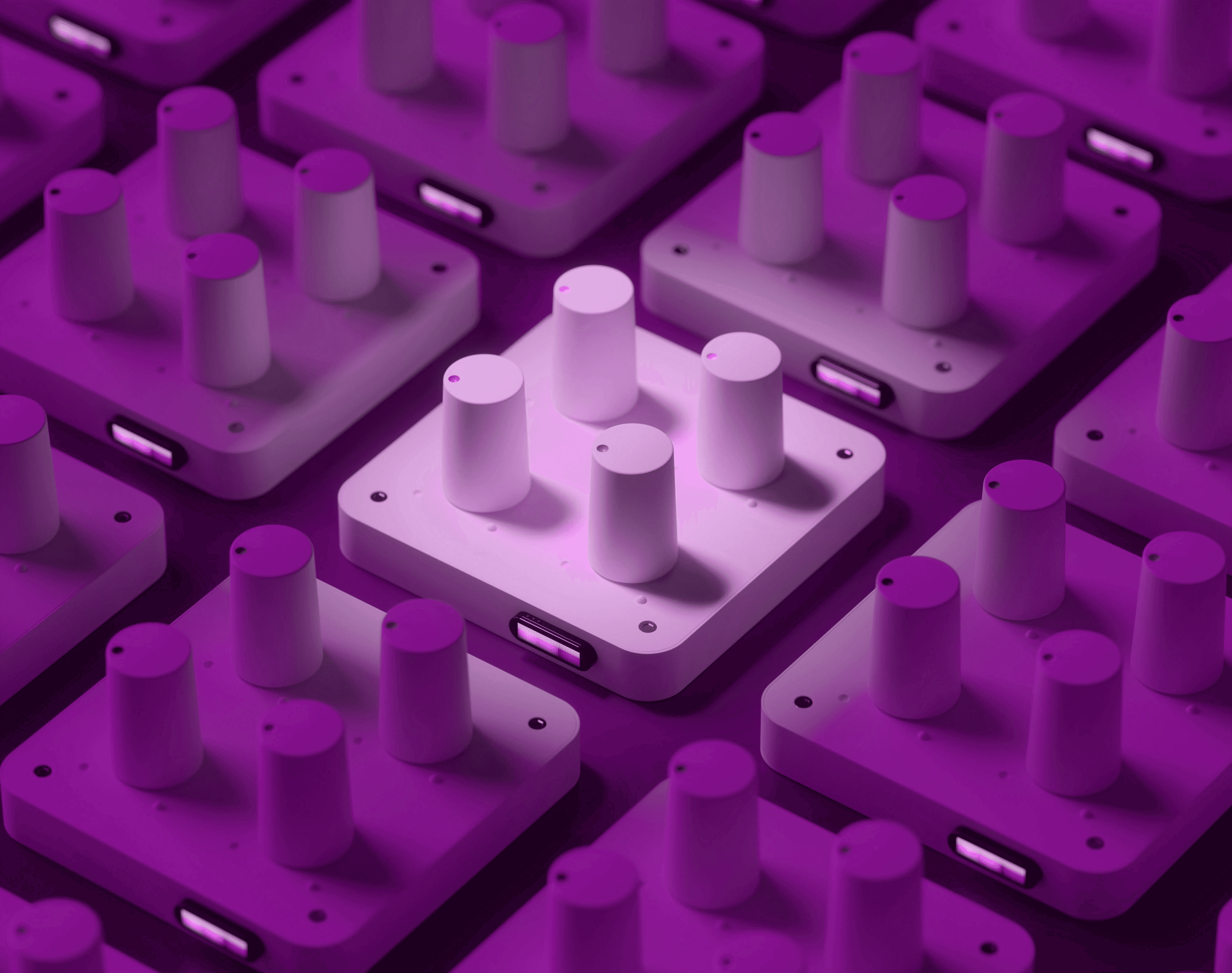 a close up of a bunch of white objects