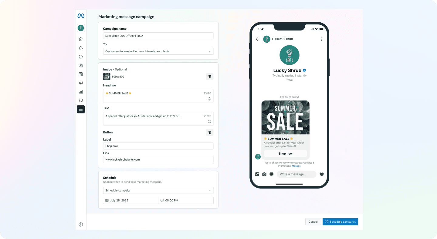 Tablet showing Bloomy UI